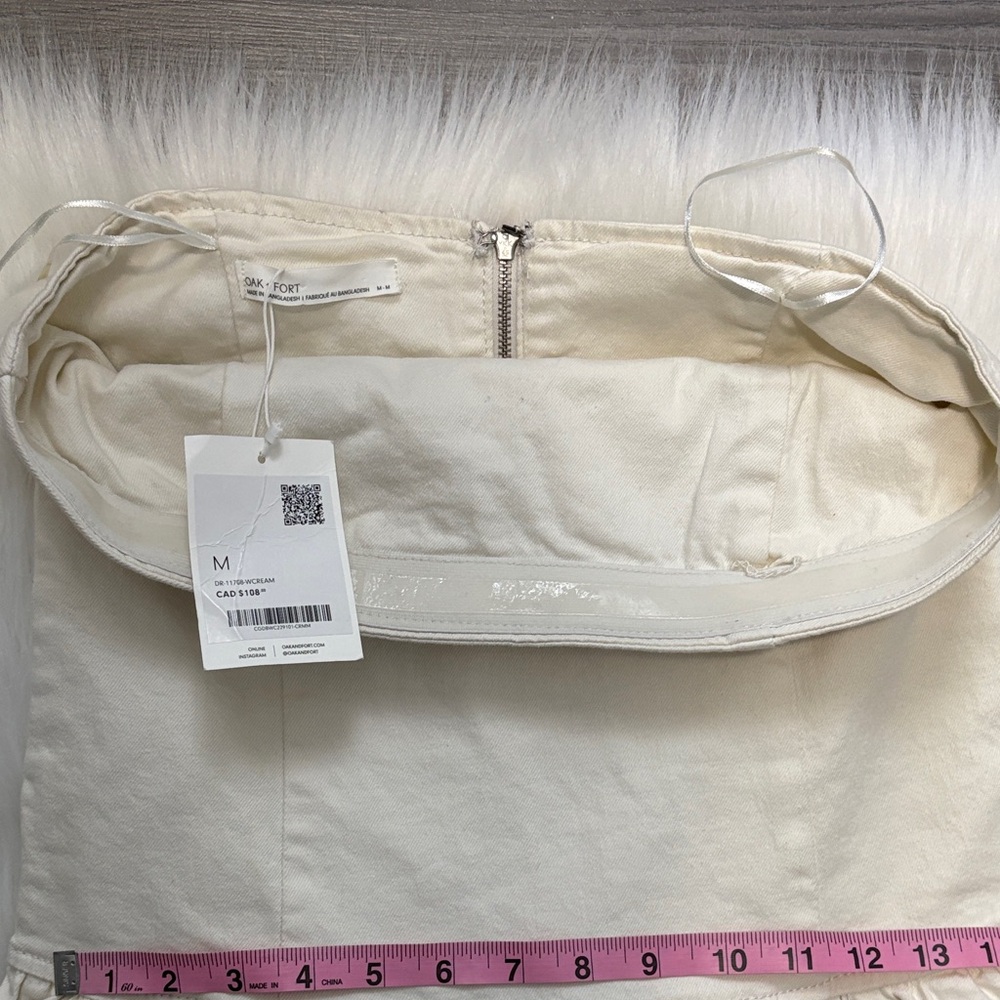 OAK + FORT Strapless Cream Dress - Picture 13 of 16